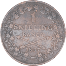1 skilling banco Charles XIV 1837 - Revers
