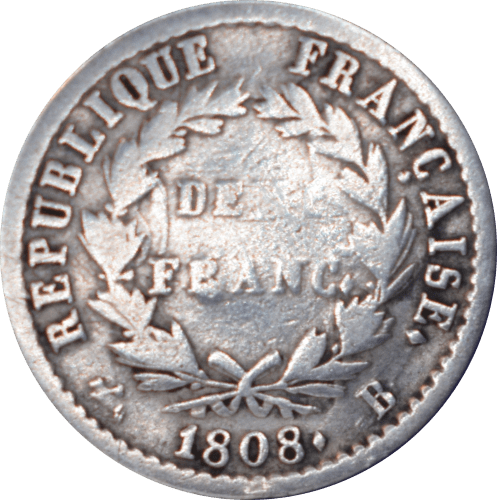 Demi franc Napoléon Empereur 1808 B - Revers