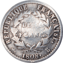 Demi franc Napoléon Empereur 1808 B - Revers