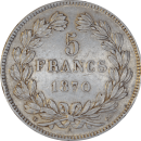 5 francs Cérès 1870 A - Revers