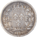 ½ franc Charles X 1829 BB - Revers