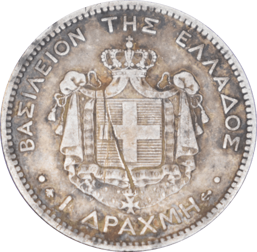 Revers 1 drachme George I 1868 A
