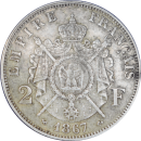 2 francs Napoléon III 1867 K - Revers