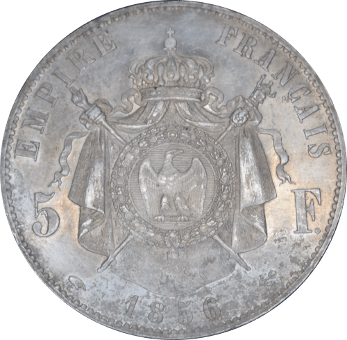 5 francs Napoléon III 1856 A - Revers