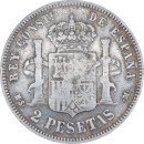 2 pesetas Alfonso XII 1882 - Revers