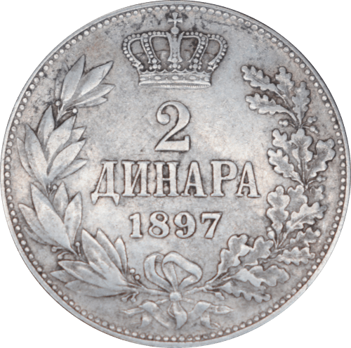 2 dinars Alexandre Ier 1897 - Revers
