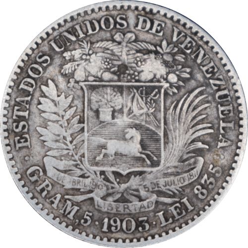 1 Bolivar 1903 - Revers