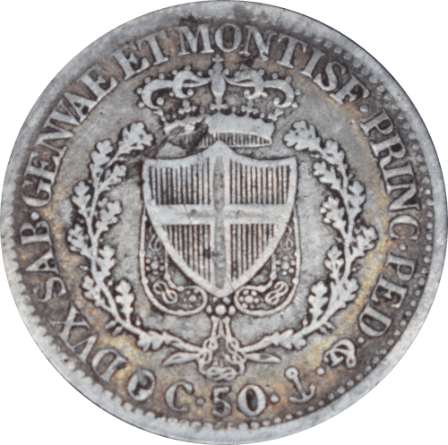 50 centesimi Charles Félix 1826 P - Revers