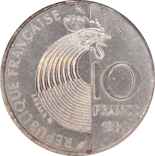 10 francs Robert Schuman 1986 BU - Revers