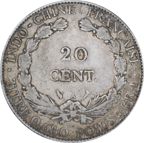 Revers 20 cents Indochine française 1924 A