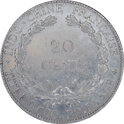 Revers 20 cents Indochine française 1937 A