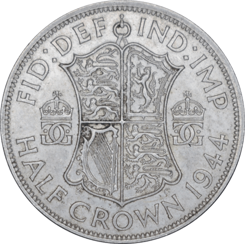 Revers ½ couronne George VI 1944