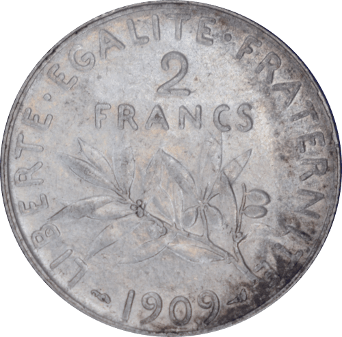 Revers 2 francs Semeuse 1909