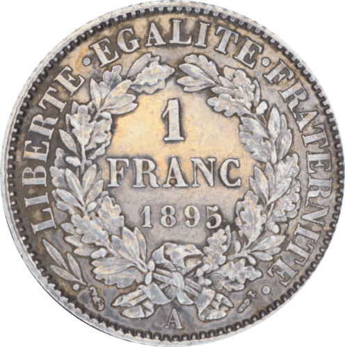 Revers 1 franc Cérès 1895 A
