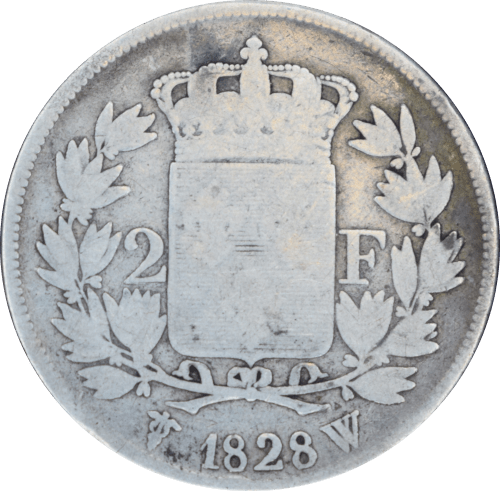 2 francs Charles X 1828 W - Revers