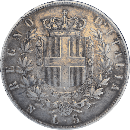 Revers 5 lires Vittorio Emanuele II 1862 N