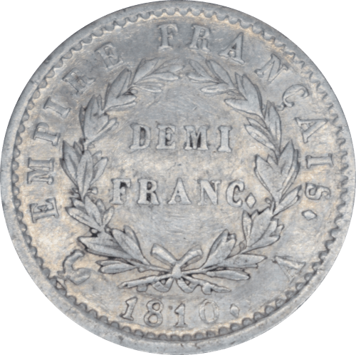 Demi franc Napoléon Empereur 1810 A - Revers