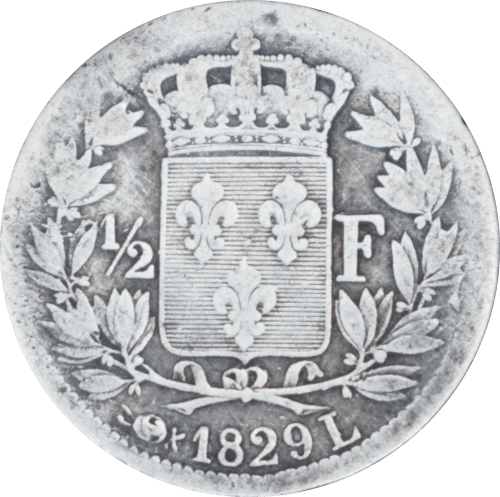 ½ franc Charles X 1829 L - Revers
