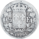 ½ franc Charles X 1829 L - Revers