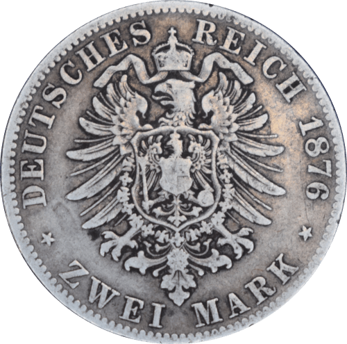 2 marks Ludwig II 1876 D - Revers