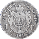 1 franc Napoléon III 1868 BB - Revers