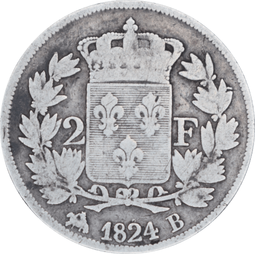 2 francs Louis XVIII 1824 B - Revers