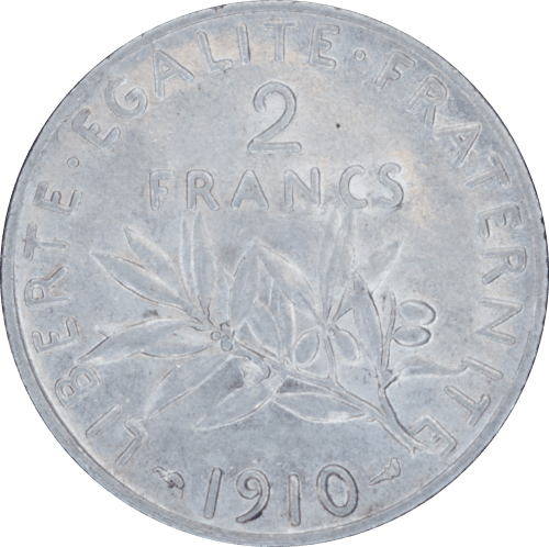 Revers 2 francs Semeuse 1910