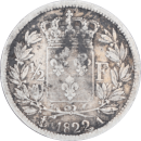½ franc Louis XVIII 1822 A - Revers