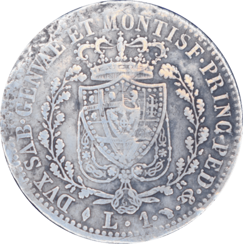 1 lire Carlo Felice 1826 L - Revers