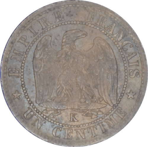 Revers 1 centime Napoléon III 1862 K