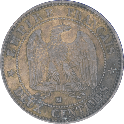 2 centimes Napoléon III 1855 MA - Revers