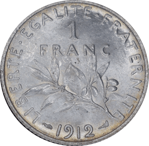 Revers 1 franc Semeuse 1912