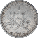 1 franc Semeuse 1906 - Revers