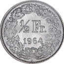 1/2 franc Helvetia debout 1964 - Revers