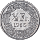 1/2 franc Helvetia debout 1966 - Revers