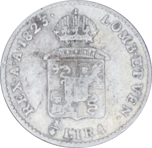 Revers 1/4 lire François Ier 1823 M