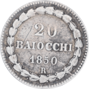 20 baiocchi - Pie IX 1850 - Reverse