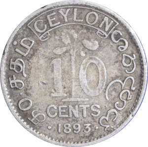 Revers 10 cents - Victoria 1893