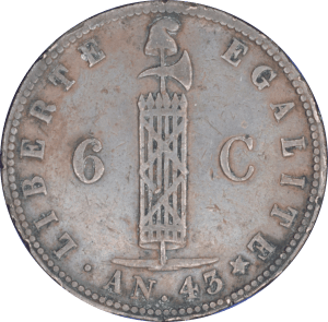 Revers 6 centimes 1846