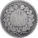 50 centimes Louis Philippe I 1847 A - Revers