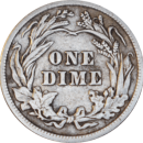 10 cents "Barber Dime" 1911 - Revers