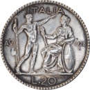 20 lires "Littore" 1928 R Vittorio Emanuele III - Revers