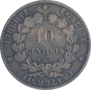 Revers 10 centimes 1886 A Cérès