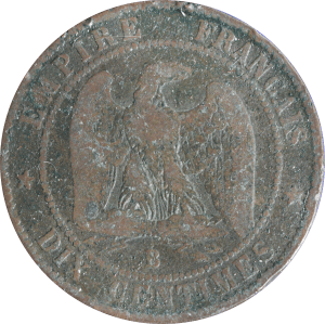 Revers 10 centimes 1856 B Napoléon III