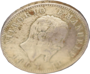 1 lire 1863 M BN Vittorio Emanuele II